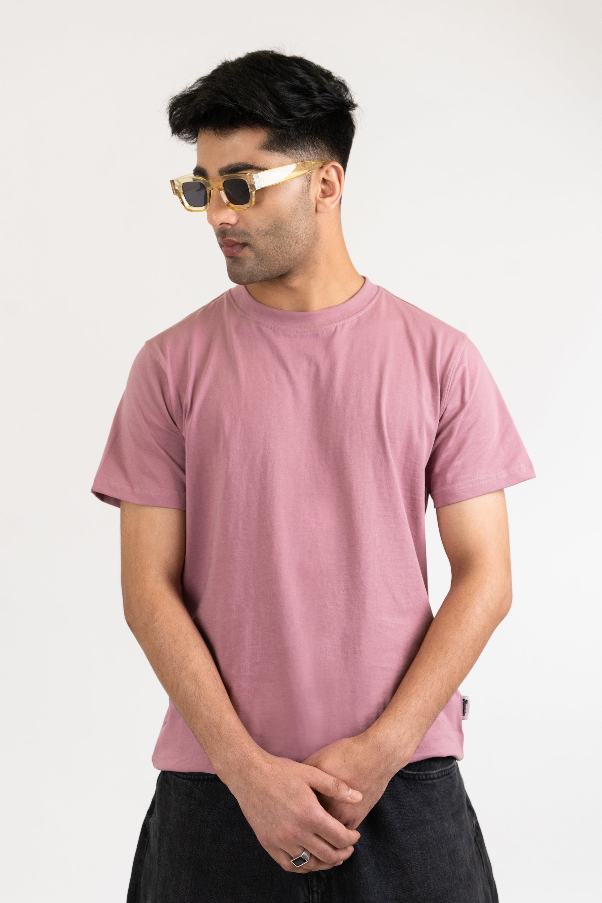 Mens Dusty Rose Classic Crew Neck - Hippikart