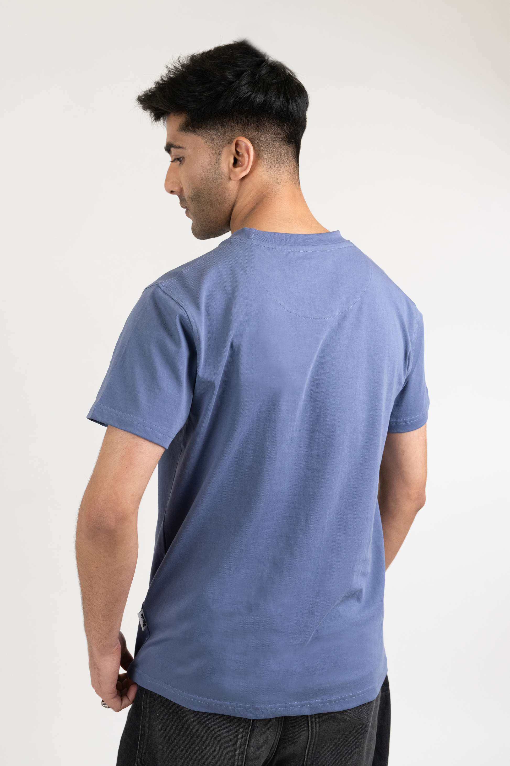 Mens Light Blue Classic Crew Neck - Hippikart