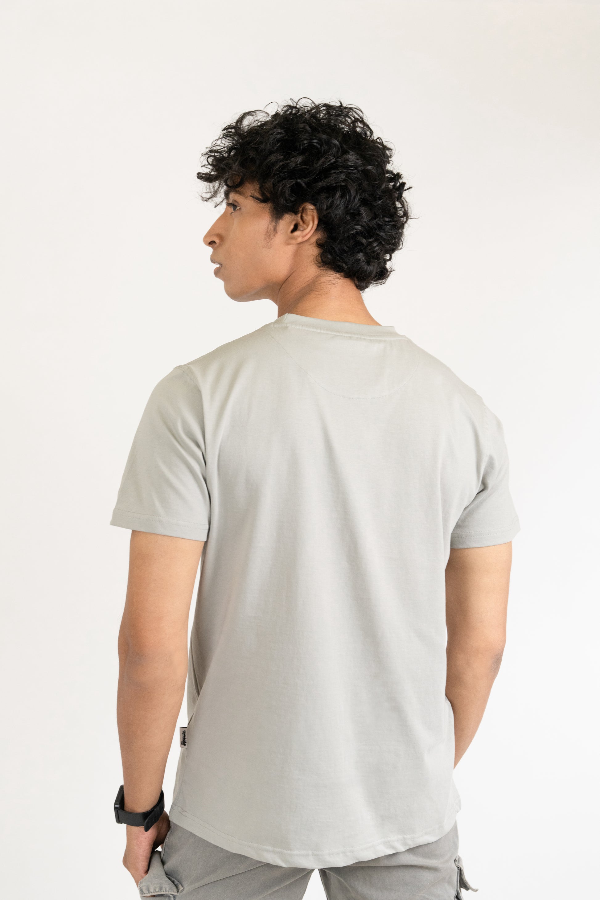 Mens Light Grey Classic Crew Neck - Hippikart