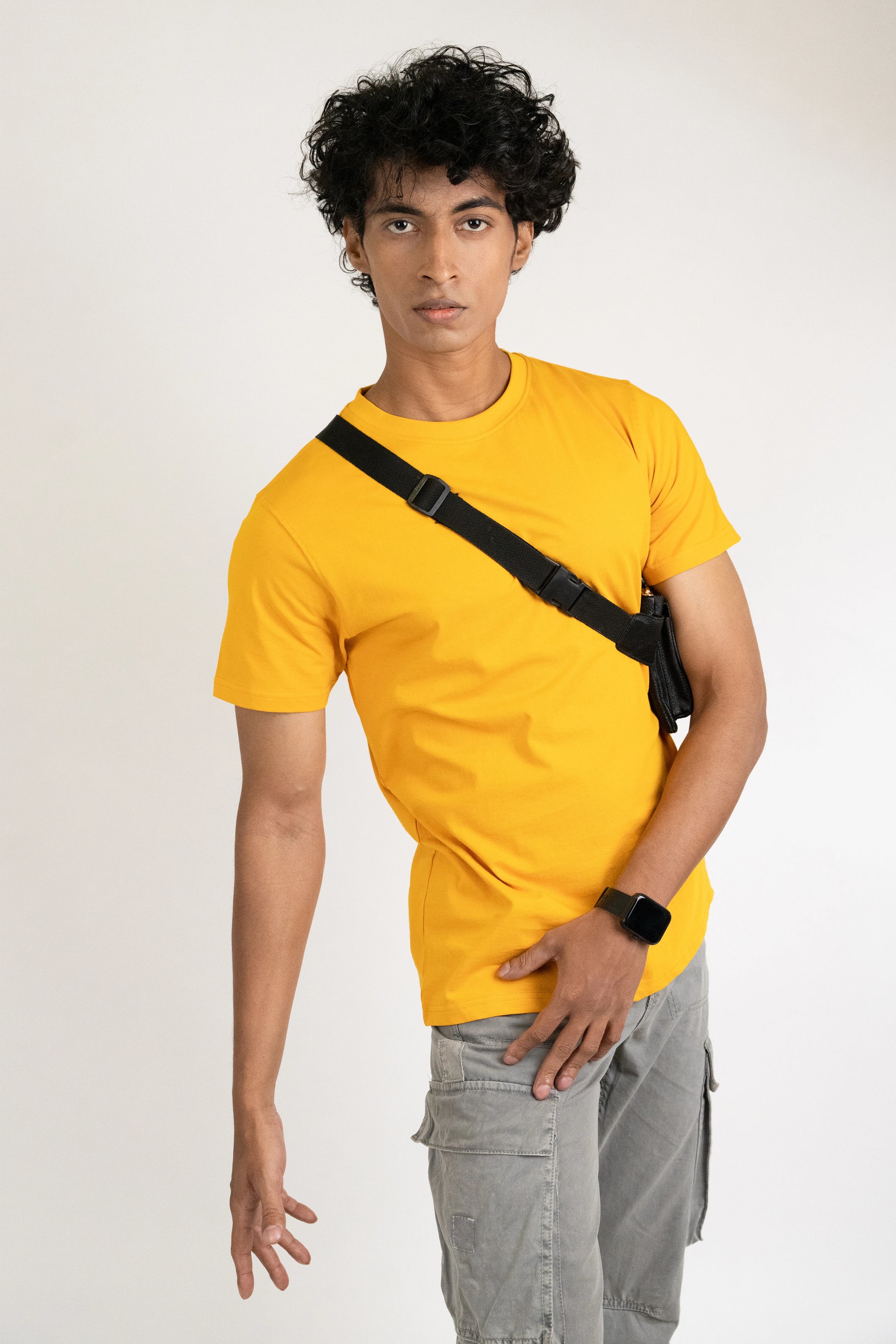 Mens Musterd Yellow Classic Crew Neck - Hippikart