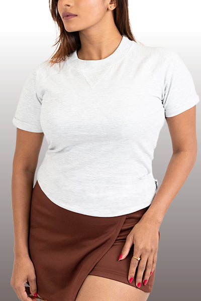 Womens-Terry Raglan Crew Neck